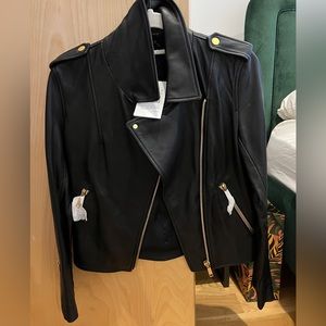 LTH JKT - KAS BIKER | BLACK WITH GOLD TRIM - XS